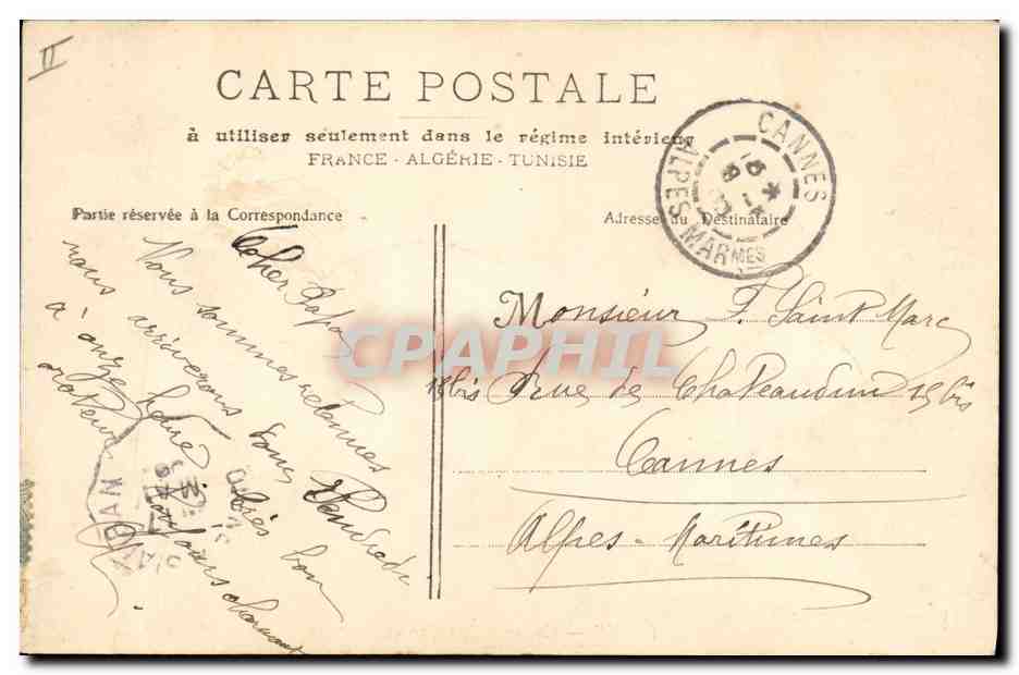 CPA Banque Caisse d'Epargne et Theatre Digne  — Rückseite
