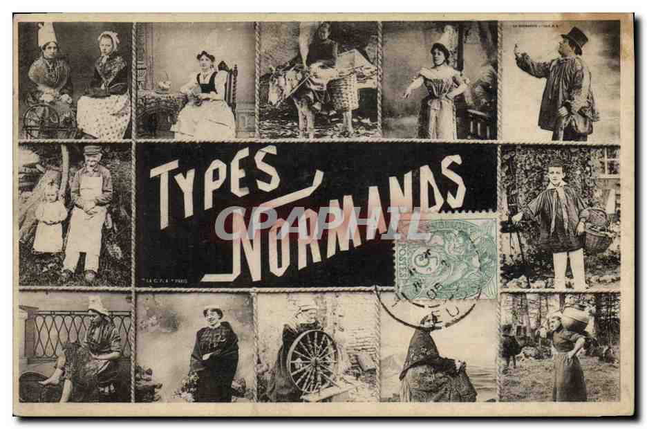 CPA Folklore Types Normands