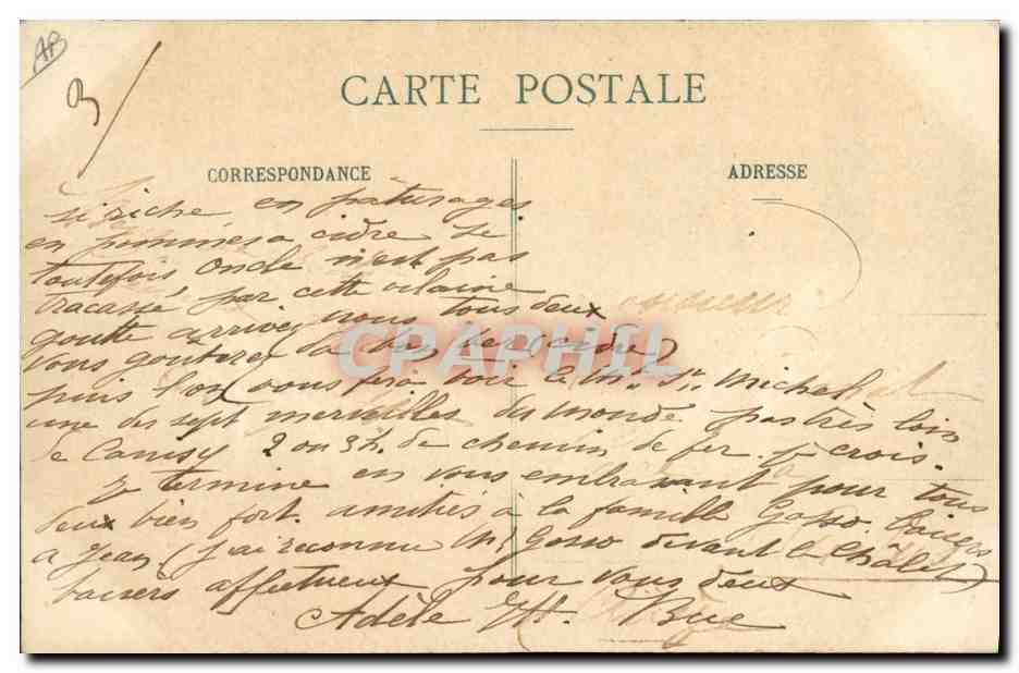 CPA Folklore A travers la Normandie Une noce en pays d'Auge Mariage — Verso