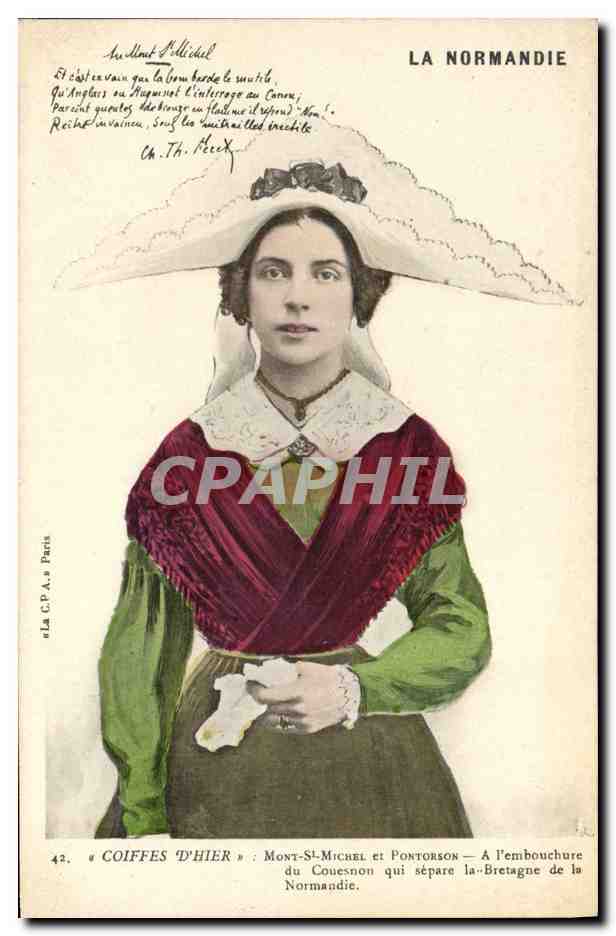 CPA Folklore Normandie Mont St Michel et Pontorson 
