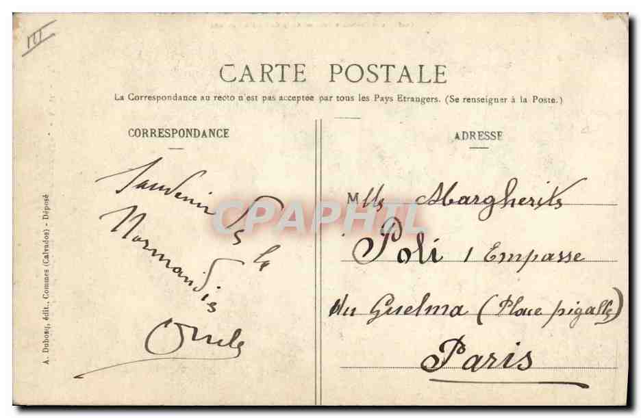 CPA Folklore Normandie  — Verso