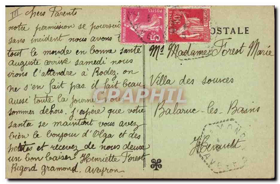 CPA Folklore Auvergne LEs accords — Verso