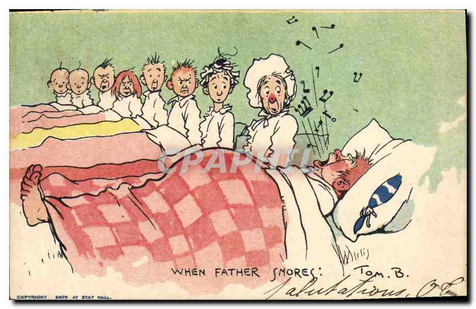 CPA Fantaisie Illustrateur When father snores