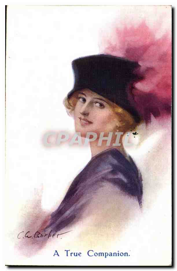 CPA Fantaisie Illustrateur Femme A true companion