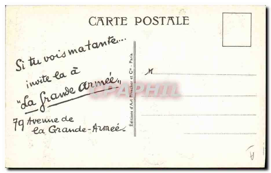 CPA Fantaisie Illustrateur Le saute d'agneau aux primeurs  — Rückseite