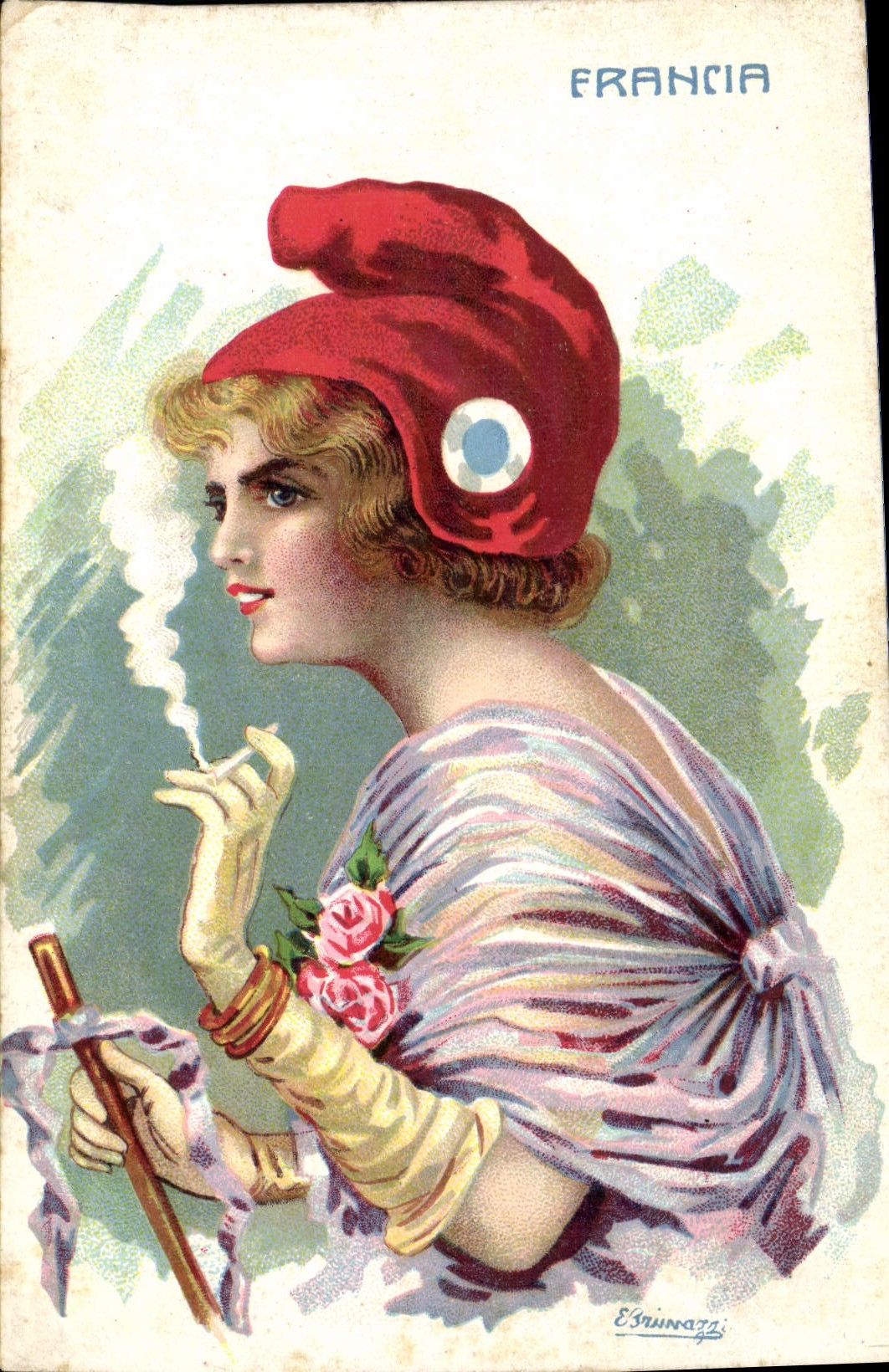 CPA Fantaisie Illustrateur Francia France Marianne 
