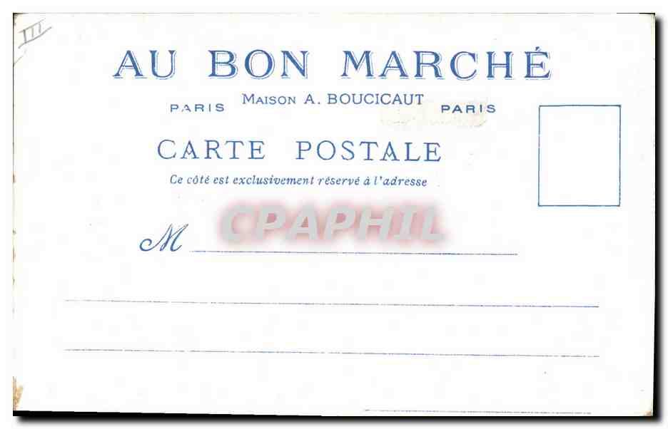 Echoes de la rue des Remparts — Le Vieux Paris — Offerte par les Magasins du Bon Marché — Reverso