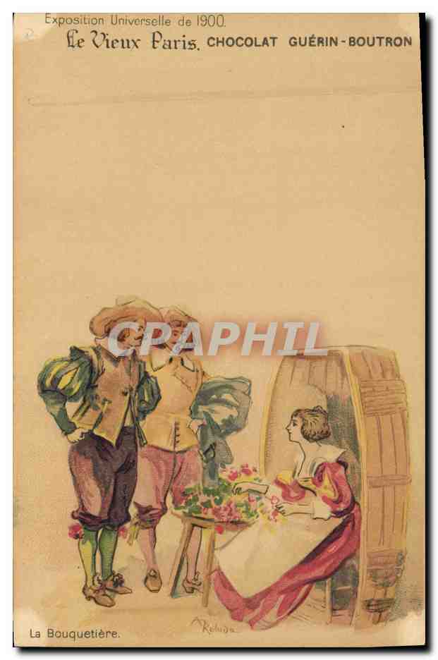 La Bouquetière — Exposition Universelle de 1900 — Chocolat Guérin-Boutron