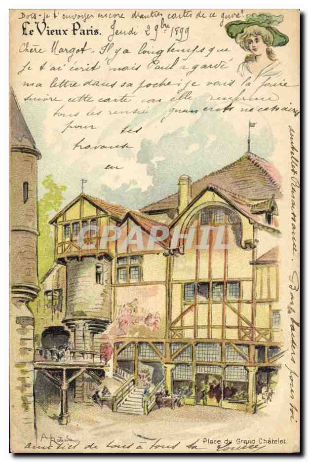 Le Vieux Paris — Place du Grand Châtelet — éditeur A. Baudouin