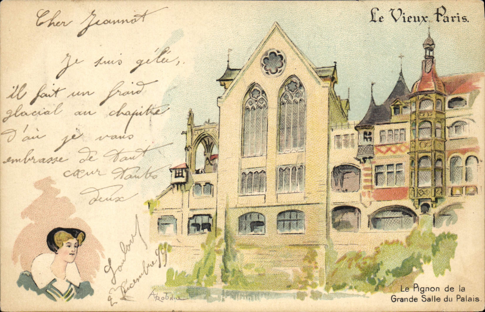 Le Vieux Paris — Le Pignon de la Grande Salle du Palais — Éditeur A. Robin
