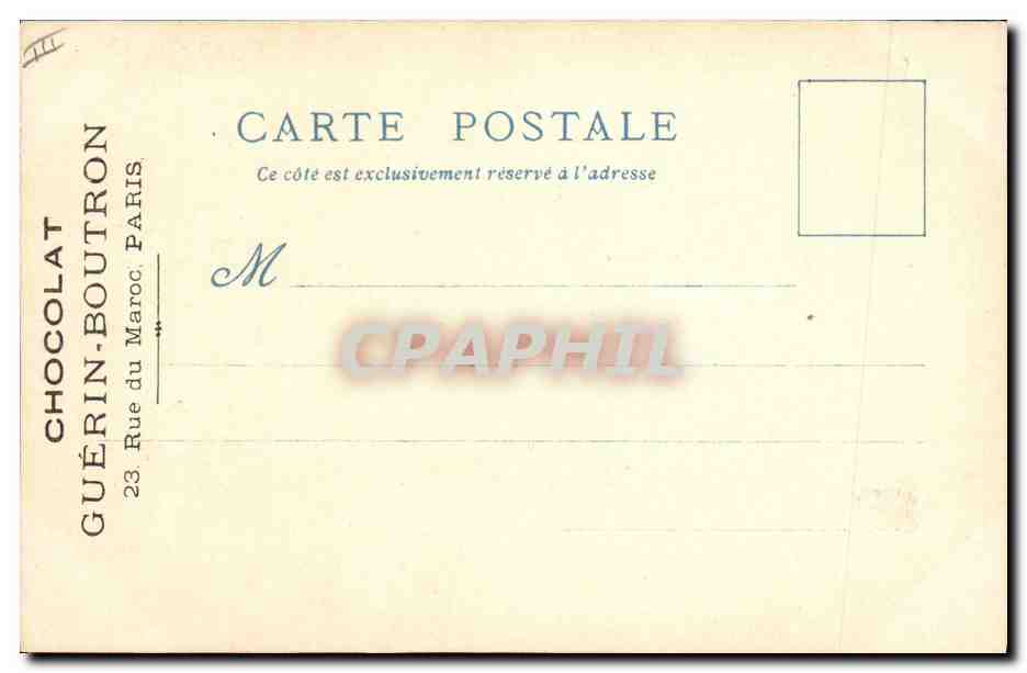 Le Vieux Paris — Le Pignon de la Grande Salle du Palais — Chocolat Guérin-Boutron — Verso