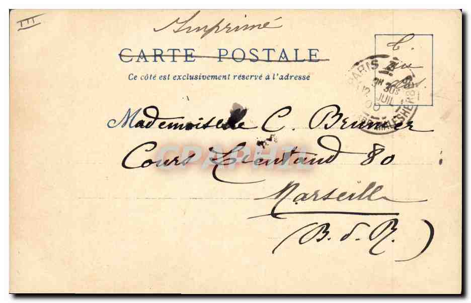 Échoppes de la rue des Remparts — Le Vieux Paris — éditeur A. Robin — Verso