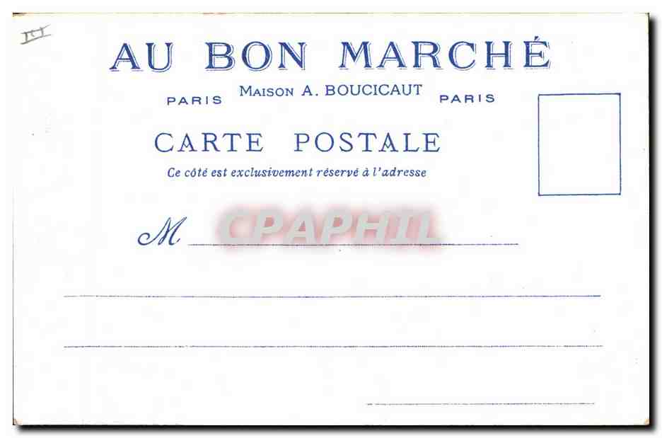 Maison natale de Molière — Le Vieux Paris — Offerte par les Magasins du Bon Marché — Verso