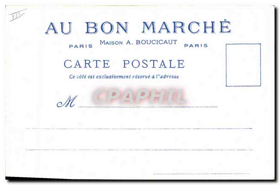 CPA Le Vieux Paris Au Bon Marche Eglise St Julien des Menetriers — Rückseite
