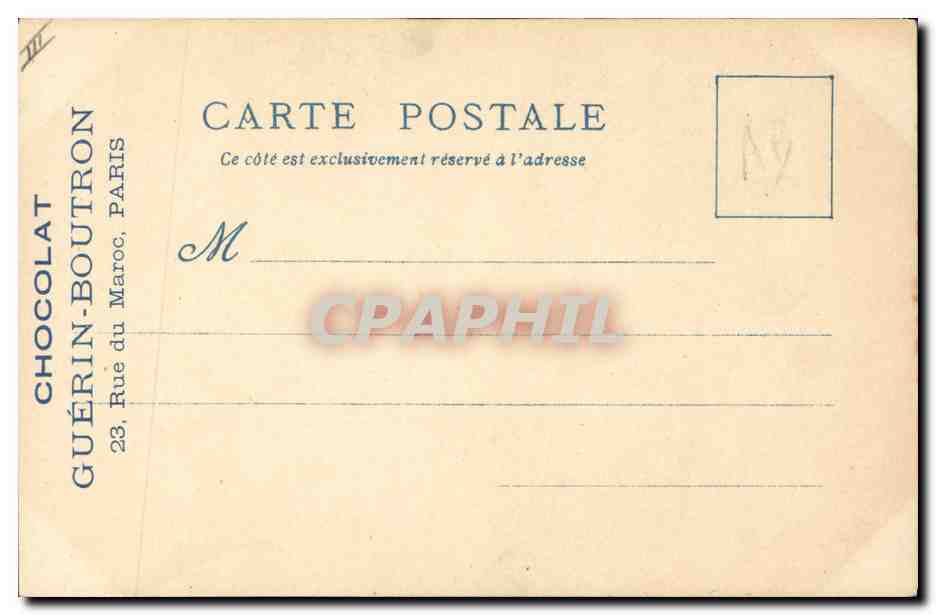 Le Vieux Paris — Exposition Universelle de 1900 — Chocolat Guérin-Boutron — Rückseite