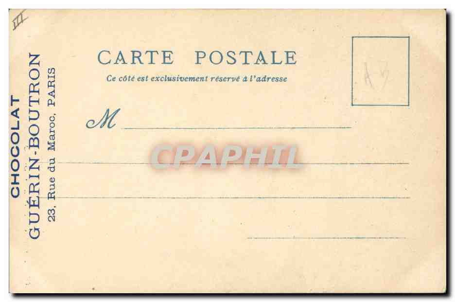 Le Vieux Paris — Exposition Universelle de 1900 — Chocolat Guérin-Boutron — Verso