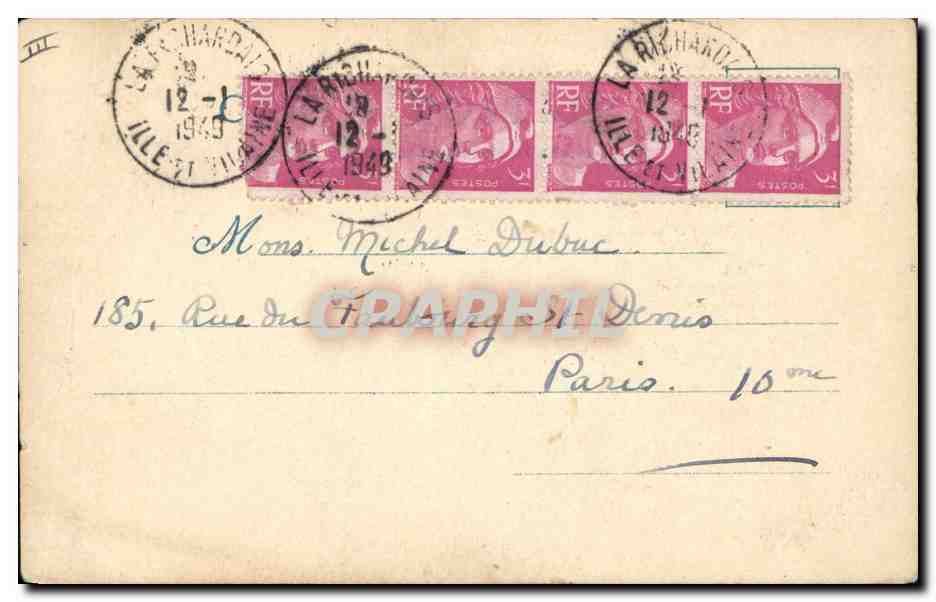 CPA Le Vieux Paris Au Bon Marche Tour du Louvre et maison aux piliers — Reverso