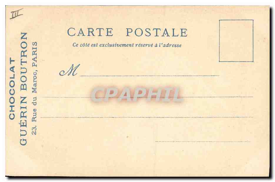 Le Châtelet — Paris — Chocolat Guérin-Boutron — Verso