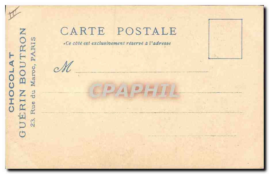 Place du Grand Châtelet — Paris — Chocolat Guérin-Boutron — Verso