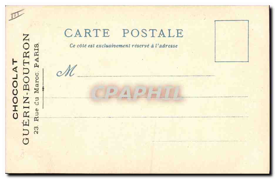 Le Vieux Paris — Rue des Remparts — Chocolat Guérin-Boutron — Reverso
