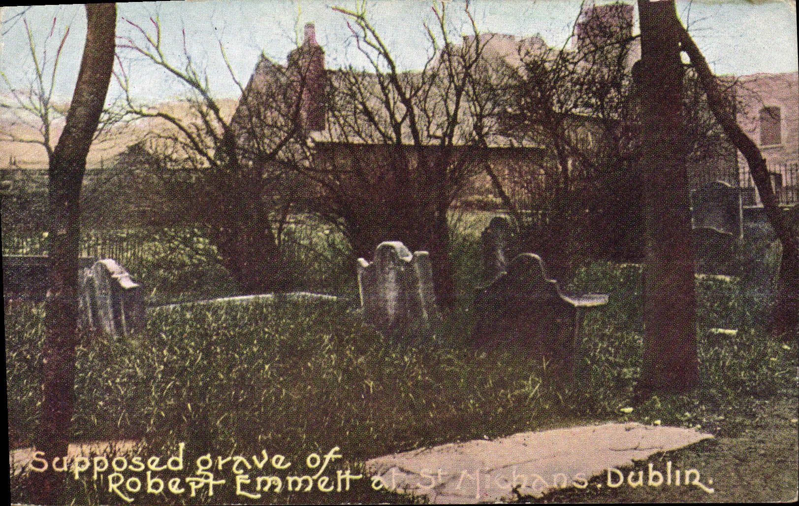 CPA Supposed grave of Robert Emmett St Michans Dublin