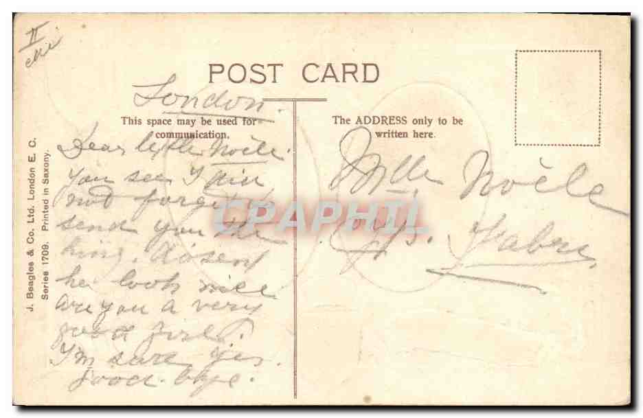 CPA Coronation Souvenir Lion — Verso