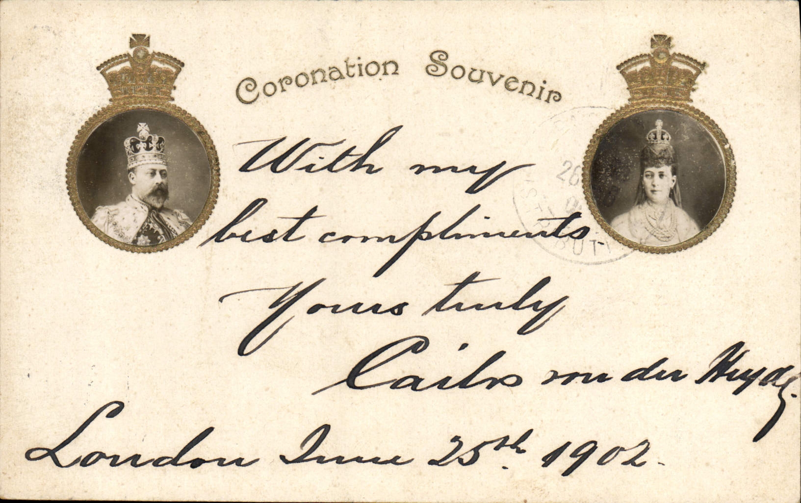 Coronation Souvenir — King and Queen Edward VII and Alexandra — London, 1902
