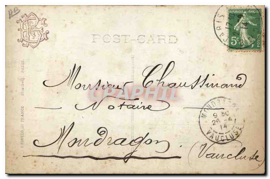 Coronation of King George V and Queen Mary — Souvenir de leur Visite — Imprimée en France — Verso