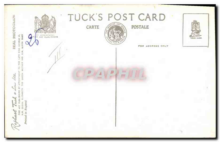 Arrivée à Westminster Abbey — Procession de la couronne de Sa Majesté la Reine Elizabeth — Tuck Card C9 — Reverso