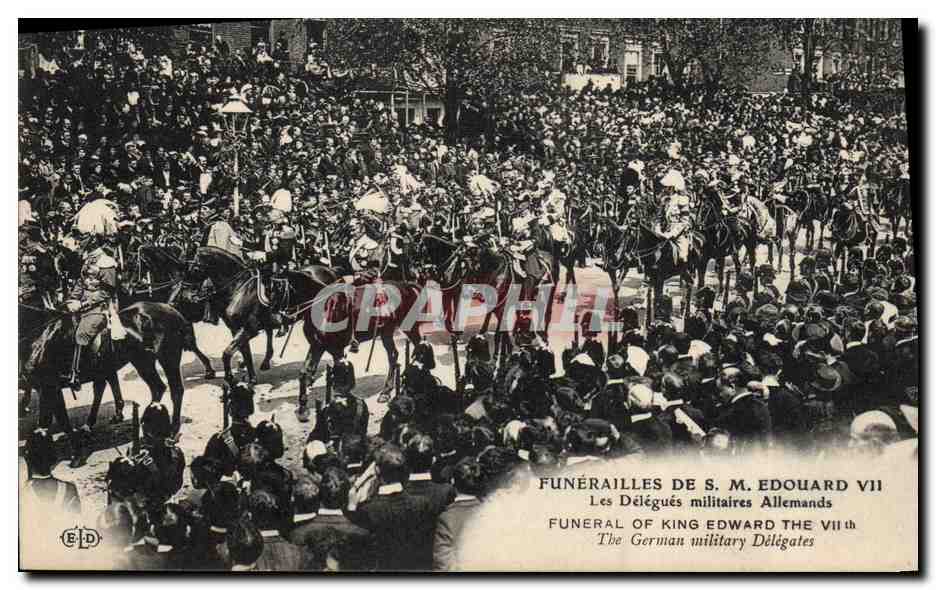 Funérailles de S.M. Édouard VII — Les Délégués militaires Allemands — Éditeur E.D.