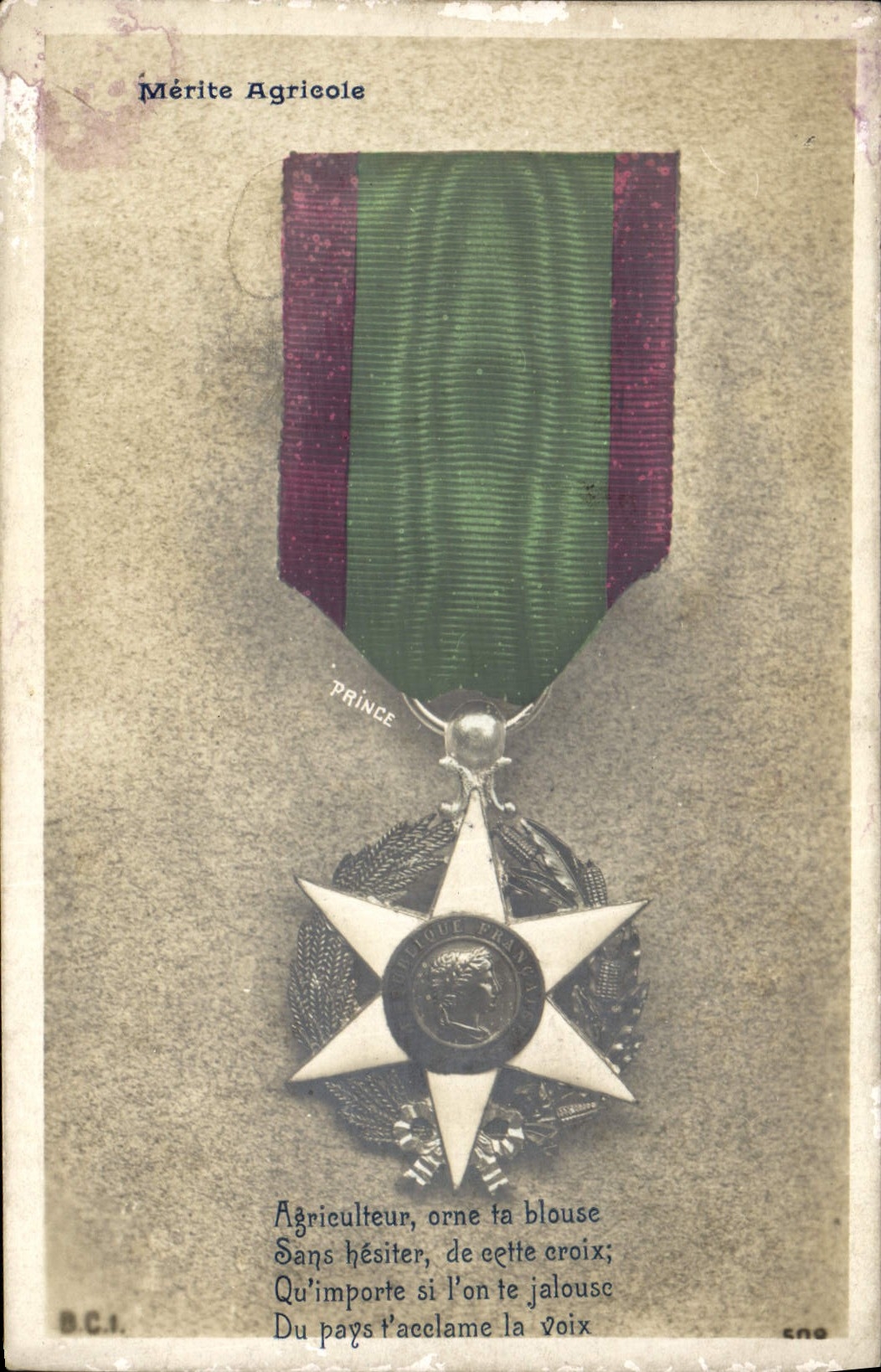CPA Medaille Merite agricole Agriculteur