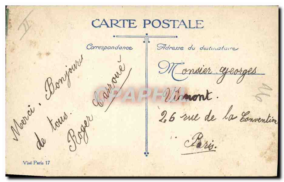 CPA Medaille Legion d'honneur Commandeur Militaria — Rückseite