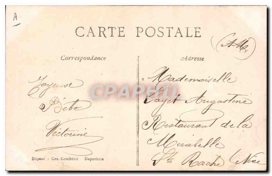 CPA Fantaisie Bebe Enfant Garcon a vendre — Rückseite