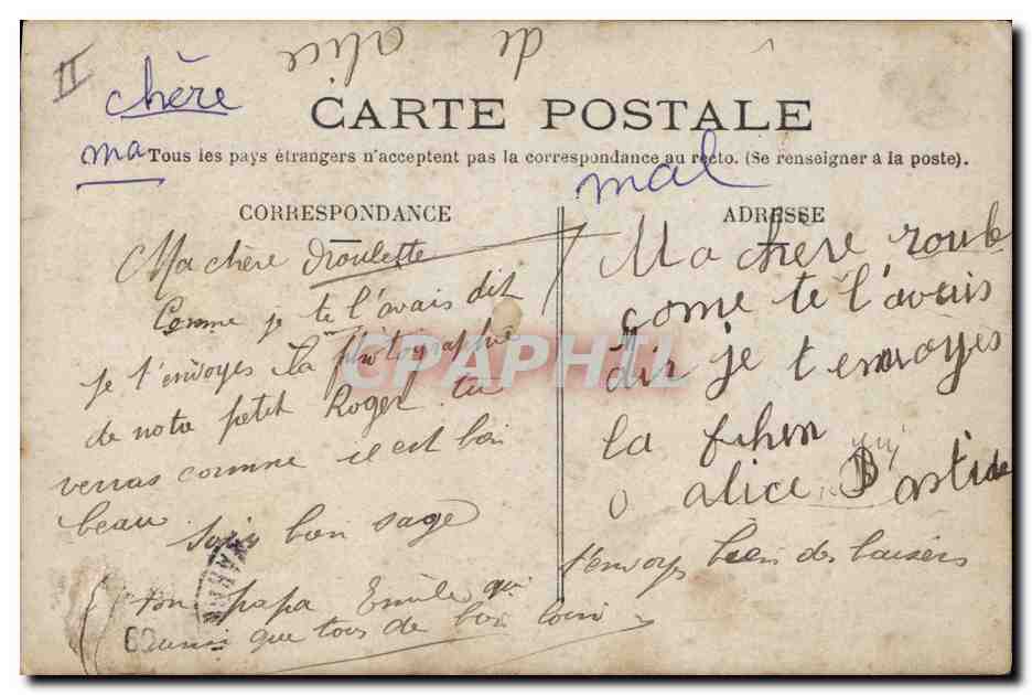 CPA Fantaisie Bebe Enfant  — Rückseite