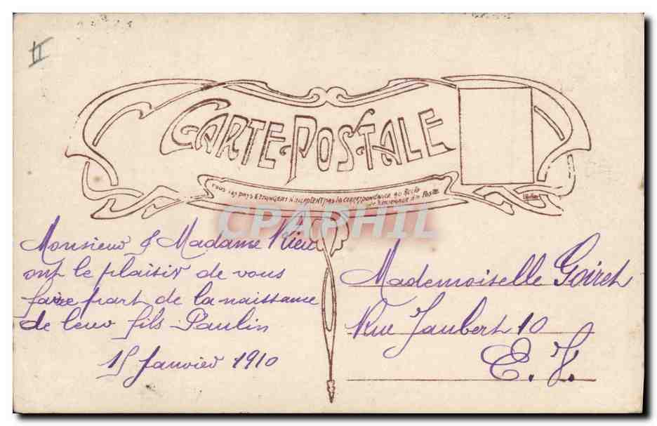 CPA Fantaisie Bebe Enfant  — Verso