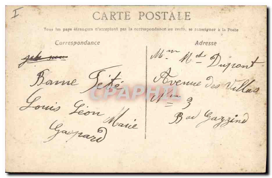 CPA Fantaisie Bebe Enfant Iris — Rückseite