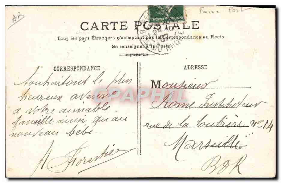 CPA Fantaisie Bebe Enfant  — Rückseite