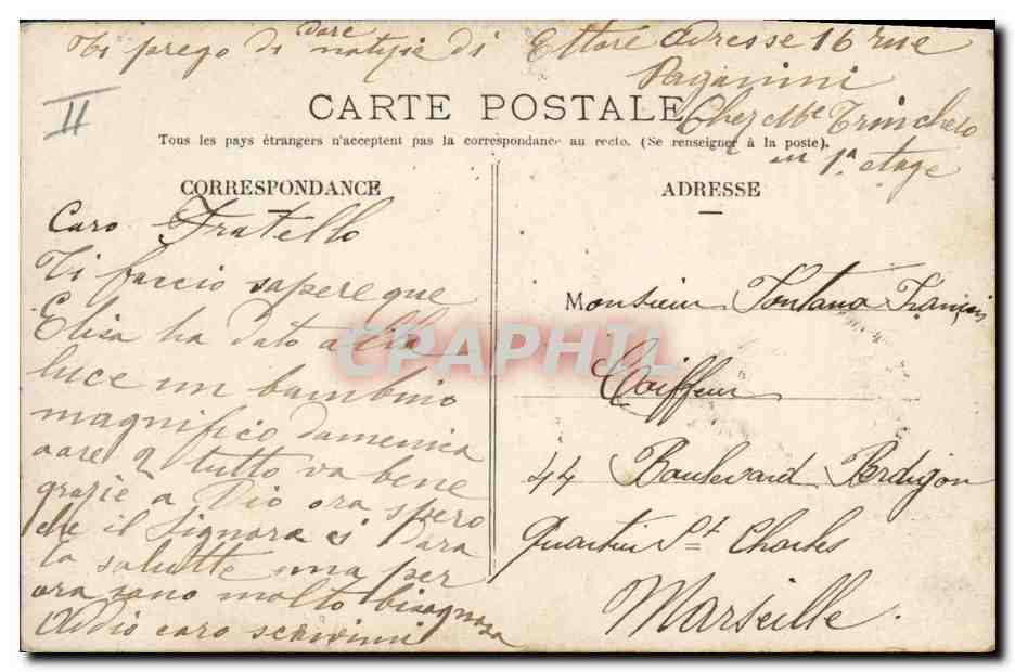 CPA Fantaisie Bebe Enfant  — Rückseite