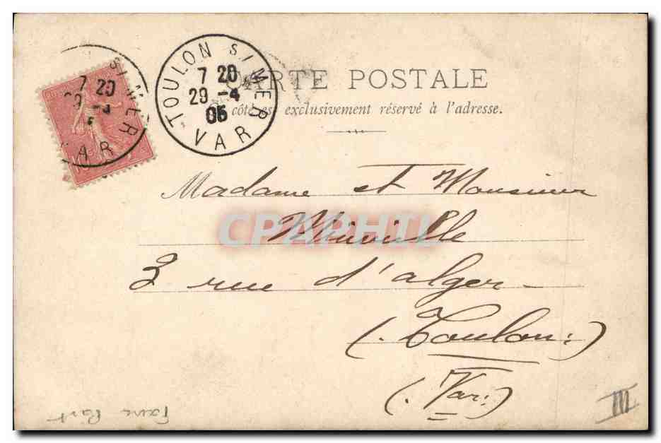 Bébé Marcel — Naissance le 24 avril 1908 — Carte postale de Toulon — Rückseite