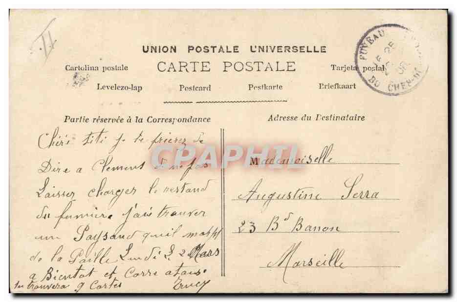 CPA Fantaisie Bebe Enfant FEmme — Rückseite