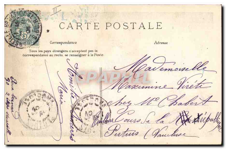 CPA Fantaisie Bebe a vendre Enfant  — Verso