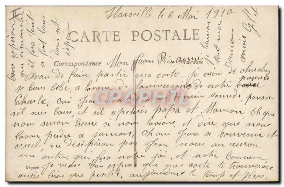 CPA Fantaisie Bebe Enfant  — Rückseite