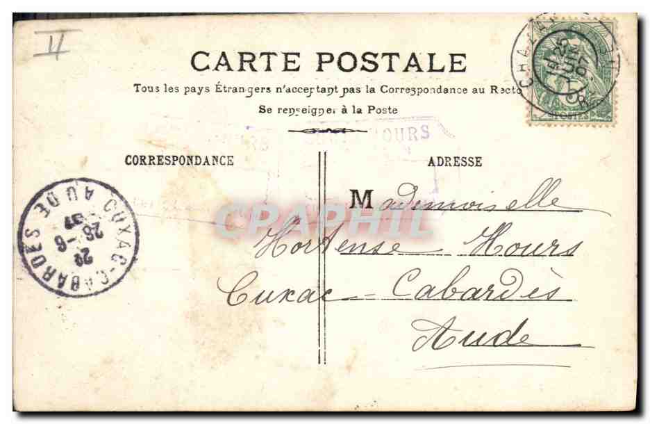 Né parmi les fleurs — carte de naissance — U.L.C. — Rückseite