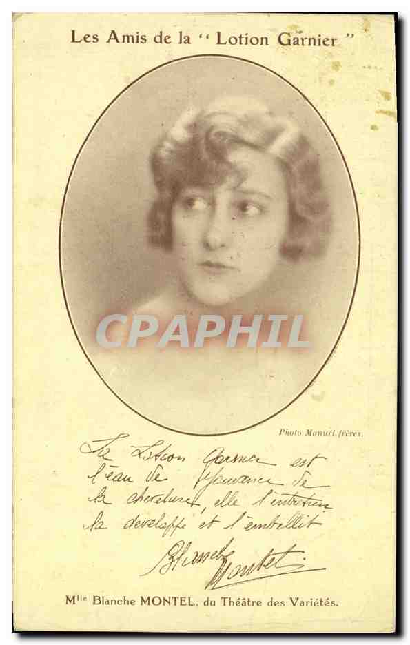 CPA Theatre Mlle Blanche Montel du Theatre des Varietes