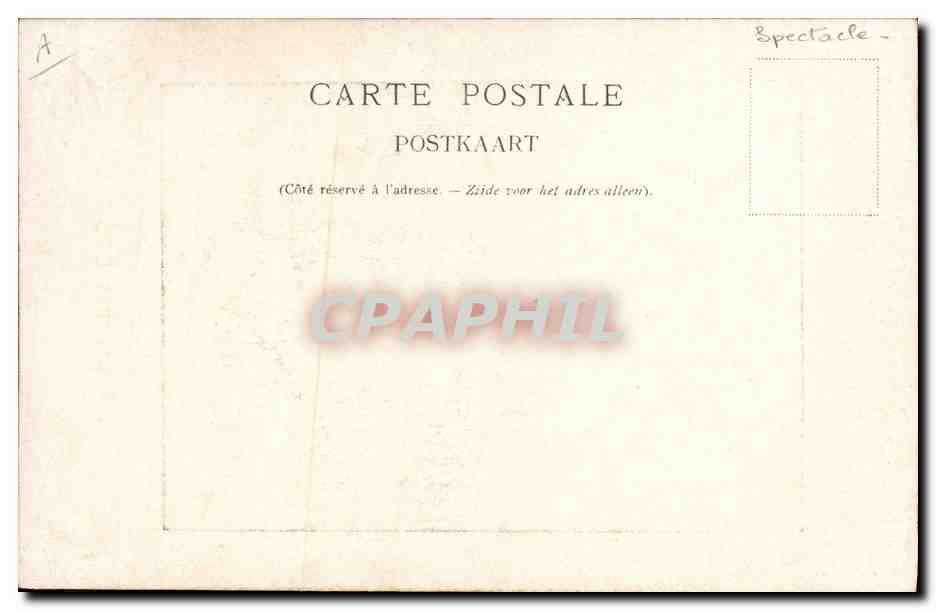 CPA Theatre Mr Alphonse Bruinen Le Royal — Verso