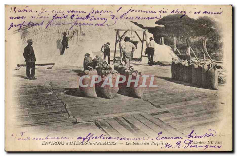 Les Salins des Pesquiers — Environ d'Hyères-les-Palmiers — Éditeur : P. Ferragues, No. 8