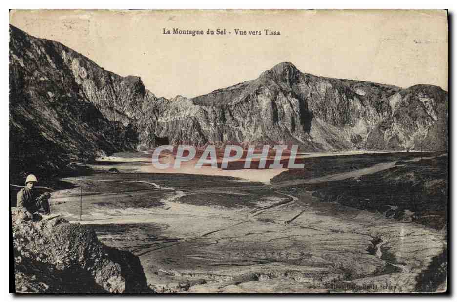 CPA Folklore Marais Salants La montagne du sel Vue vers Tissa