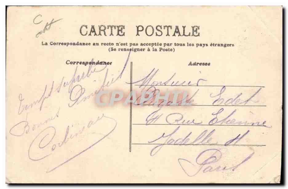 CPA Folklore Marais Salants Ile de Re Recolte du sel Les tas dans les marais — Verso