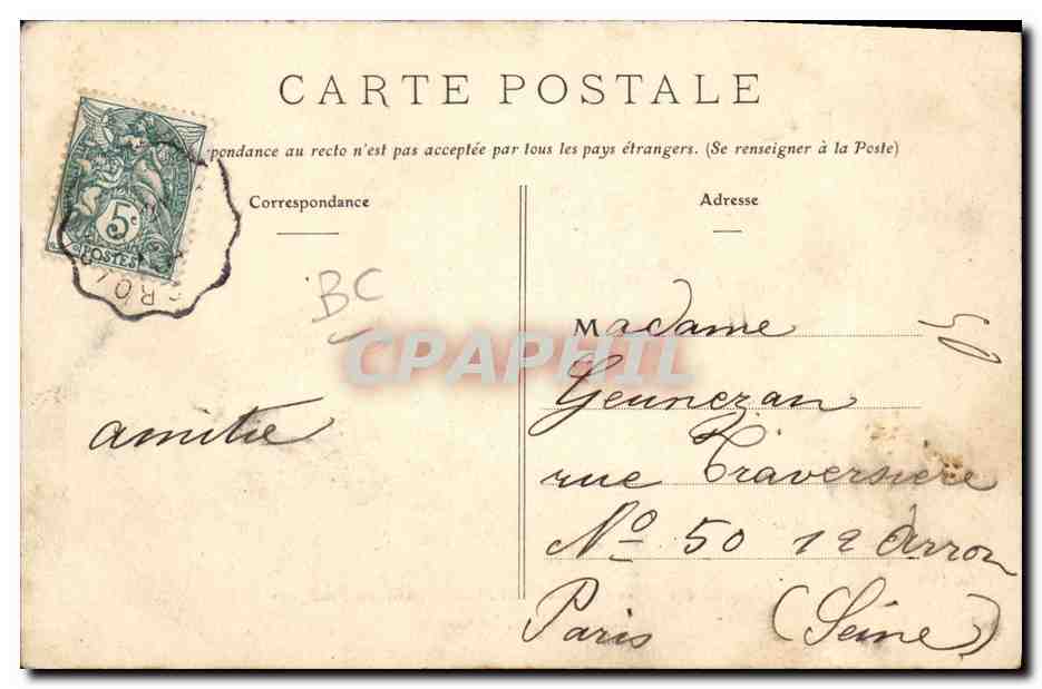 Presqu'île Croisicaise — A travers les Marais Salants du Pouliguen — Collection A. Thuret, édit., Nantes — Achterkant