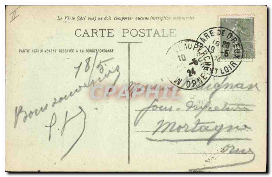 CPA Banque Caisse d'Epargne Dreux — Rückseite